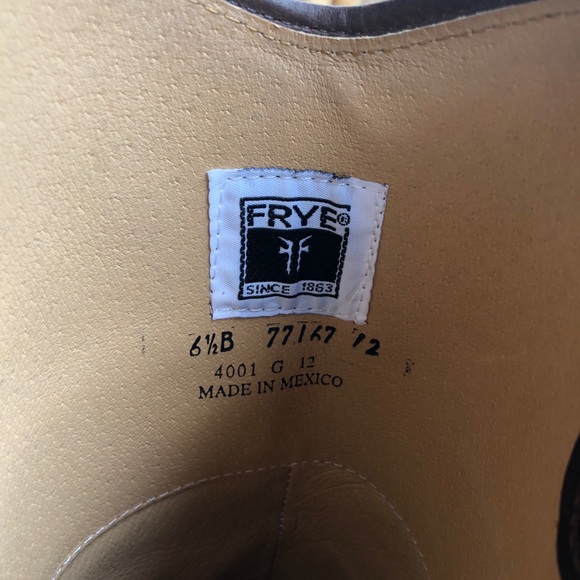 Frye Melissa Button Tall Leather Boots Brown 6.5 B - Picture 7 of 8